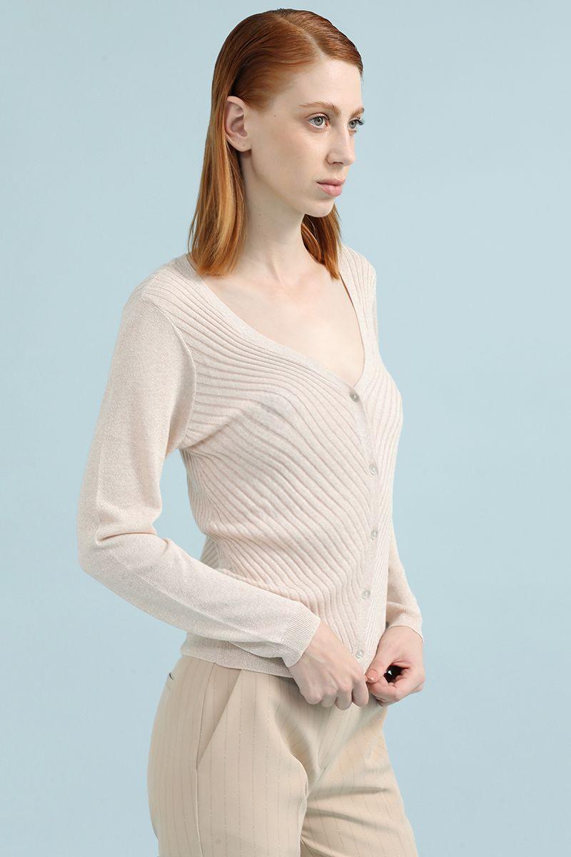 Cardigan Tejido Lurex Mix, Rosa Liola-2