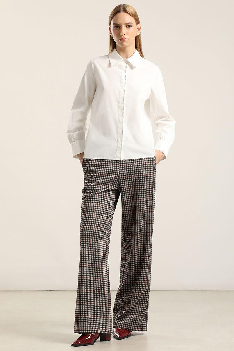 Camisa Poplin Strass, Crudo Liola-5