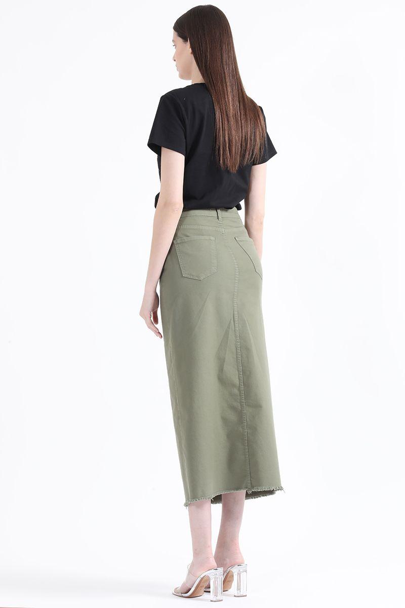 Falda Maxi, Militar, Colección Italia Liola-3