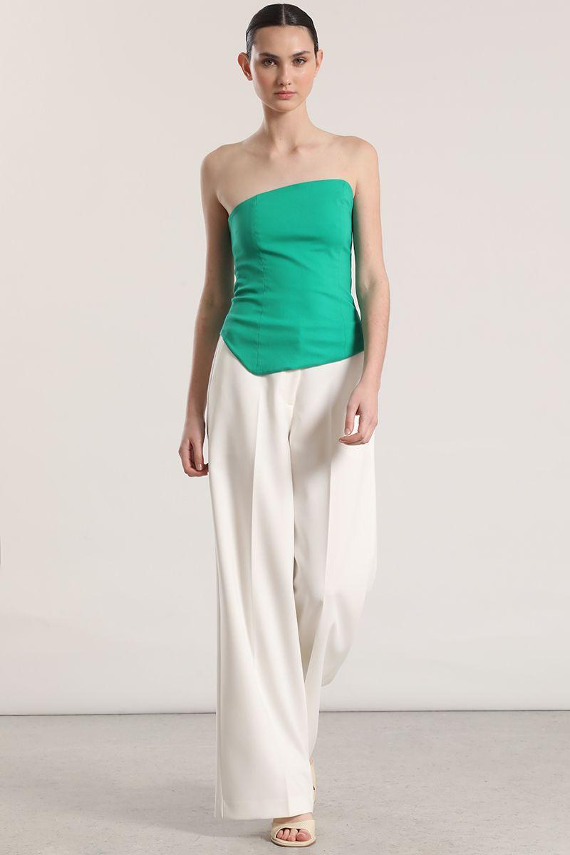 Top strapless Liola mujer verde-2