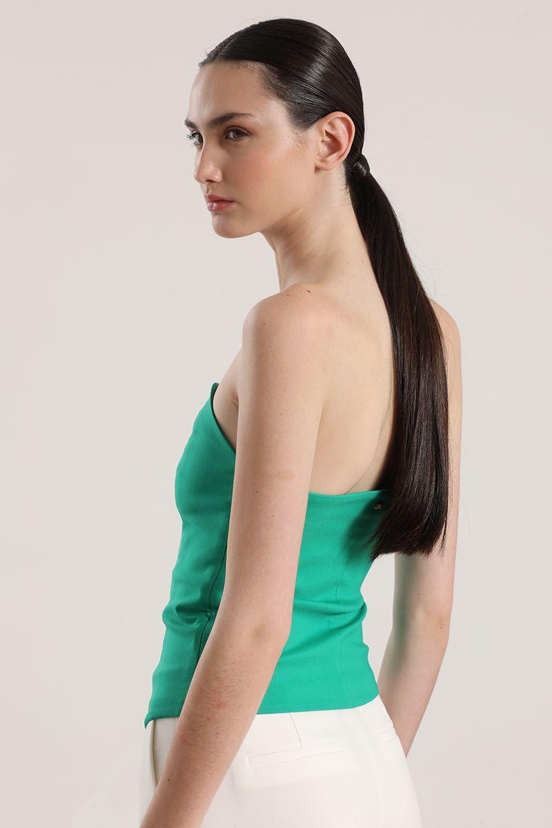 Top strapless Liola mujer verde-5