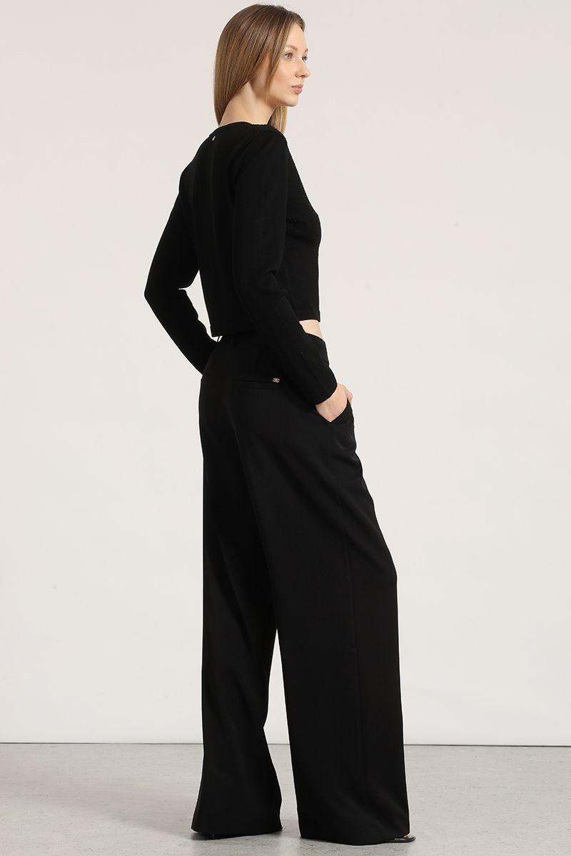 Pantalón ancho liola mujer negro-3