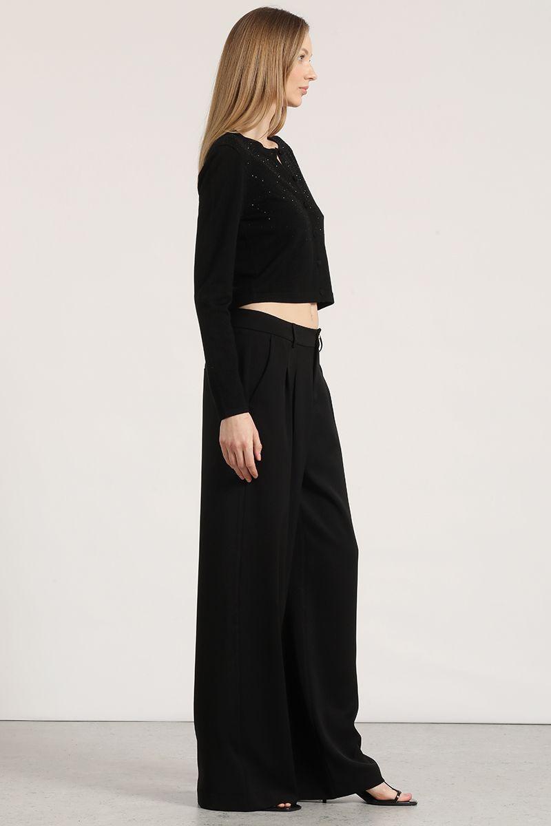 Pantalón ancho liola mujer negro-4