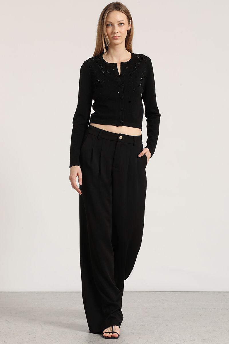 Pantalón ancho liola mujer negro-5