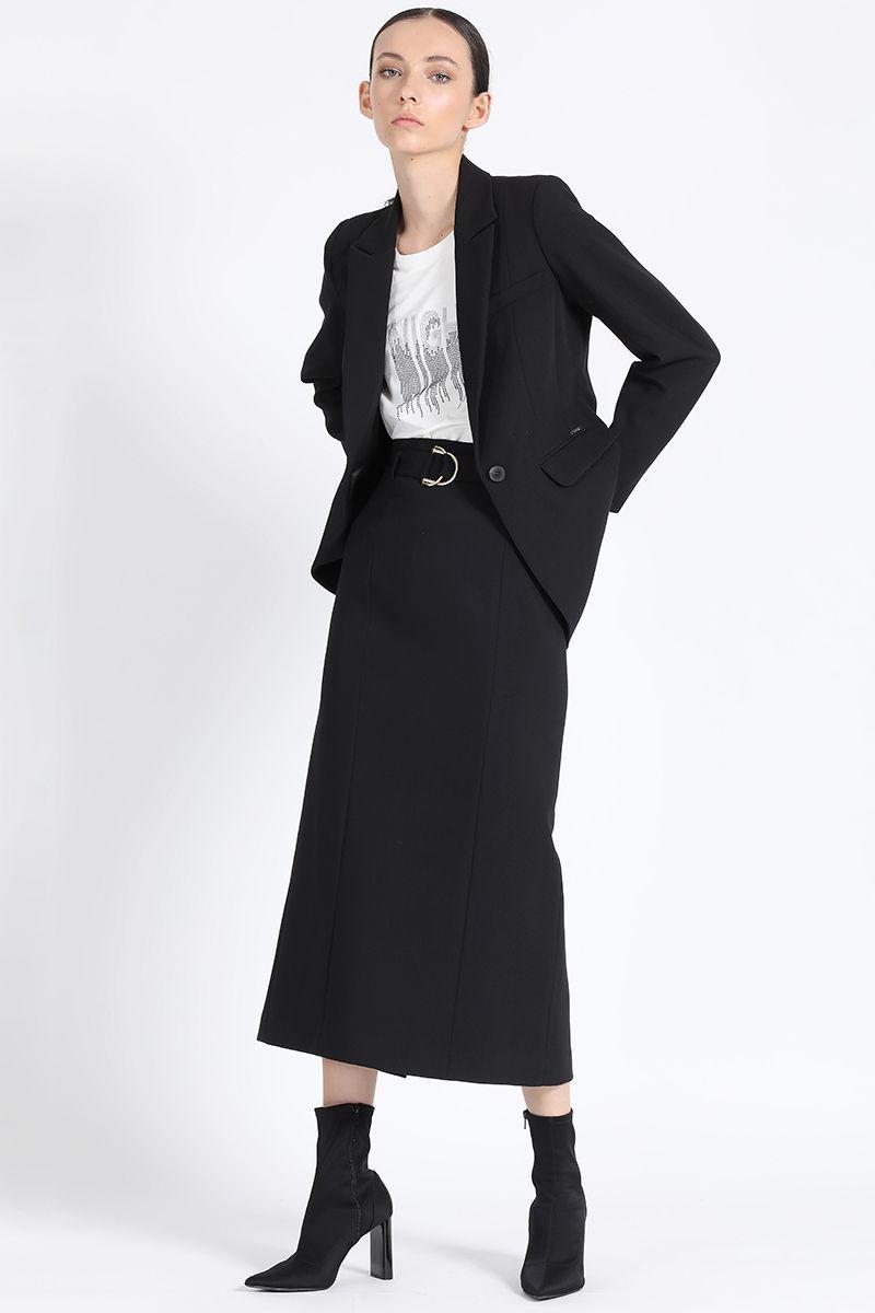 Blazer Entallado Negro Liola-2