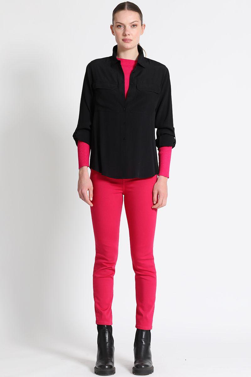 Blusa Camisera Fluida Negro Liola-2