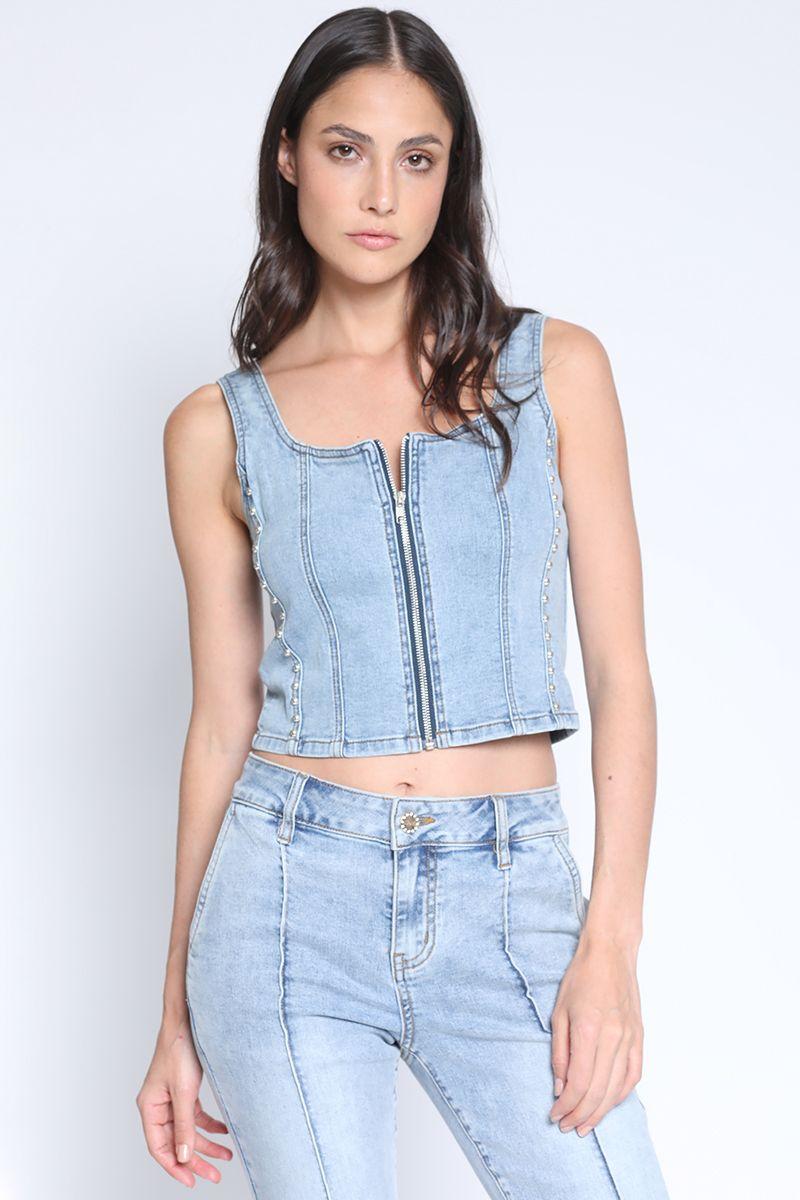 Corse Denim Tachas Azul Liola-0