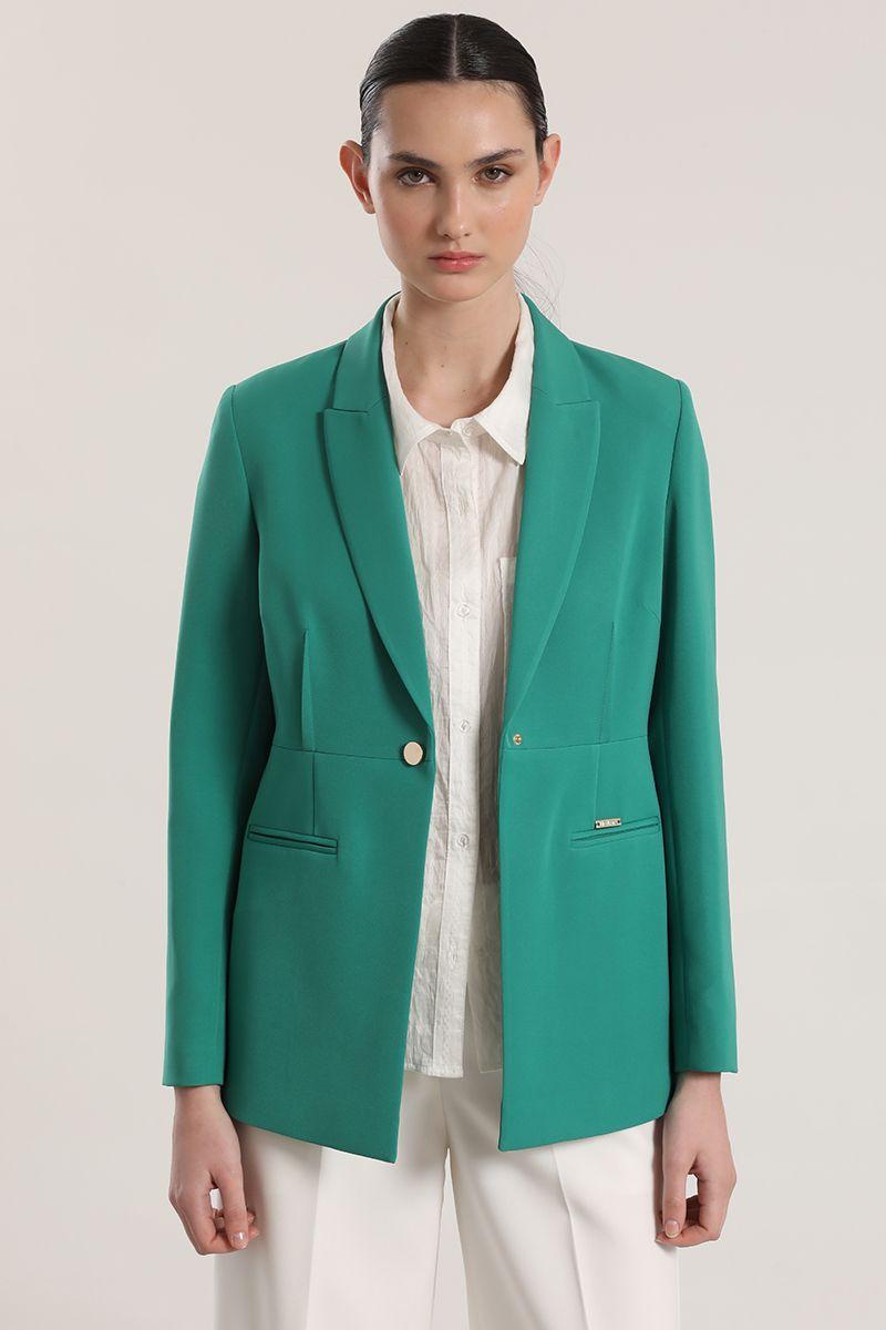Blazer entallado Liola mujer verde-0