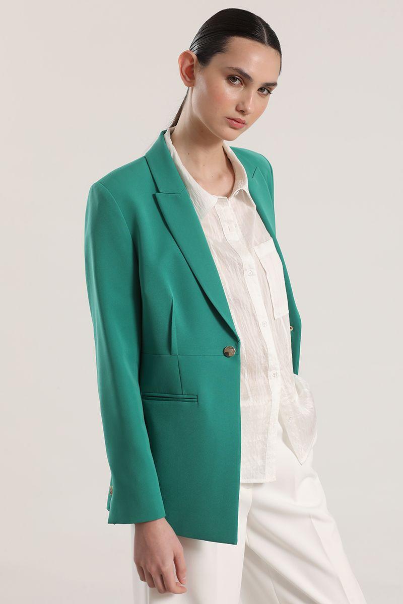Blazer entallado Liola mujer verde-2
