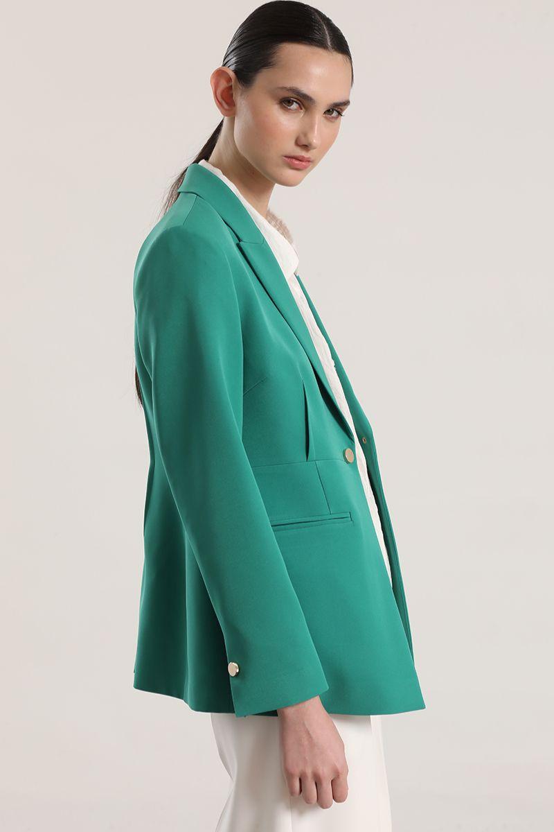 Blazer entallado Liola mujer verde-3