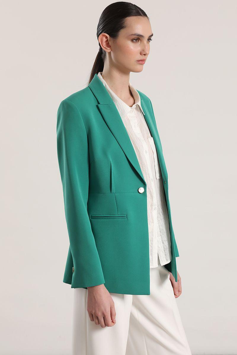Blazer entallado Liola mujer verde-4