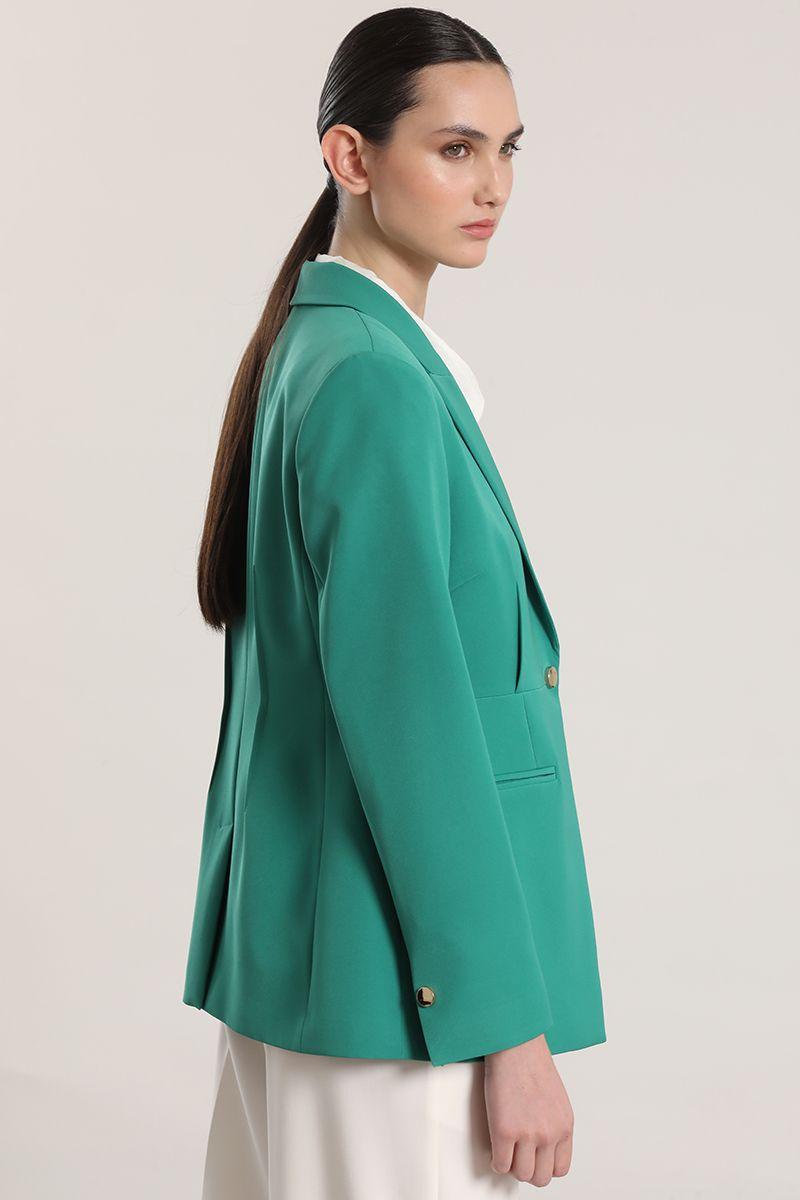 Blazer entallado Liola mujer verde-5