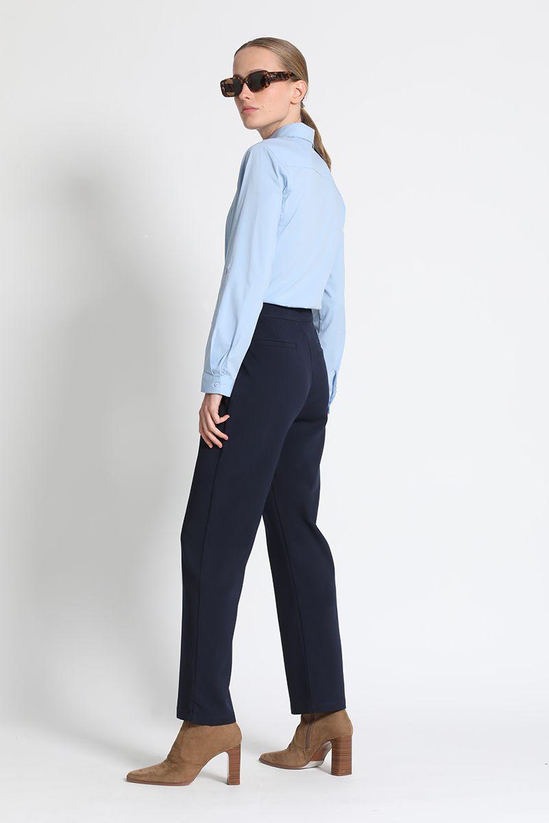 Pantalón Tiro Alto Azul Marino Liola-3