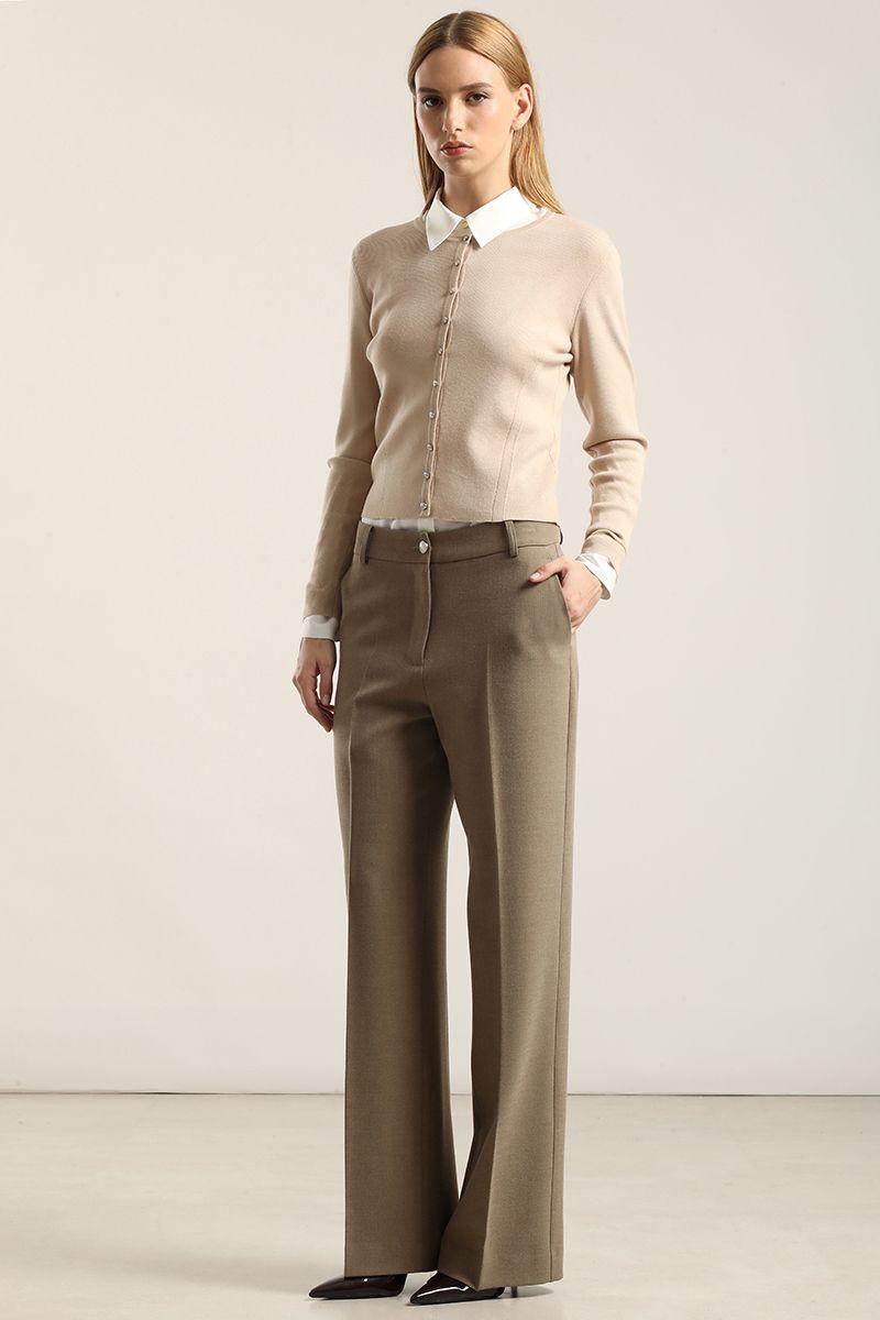 Cardigan basico punto, beige Liola-6