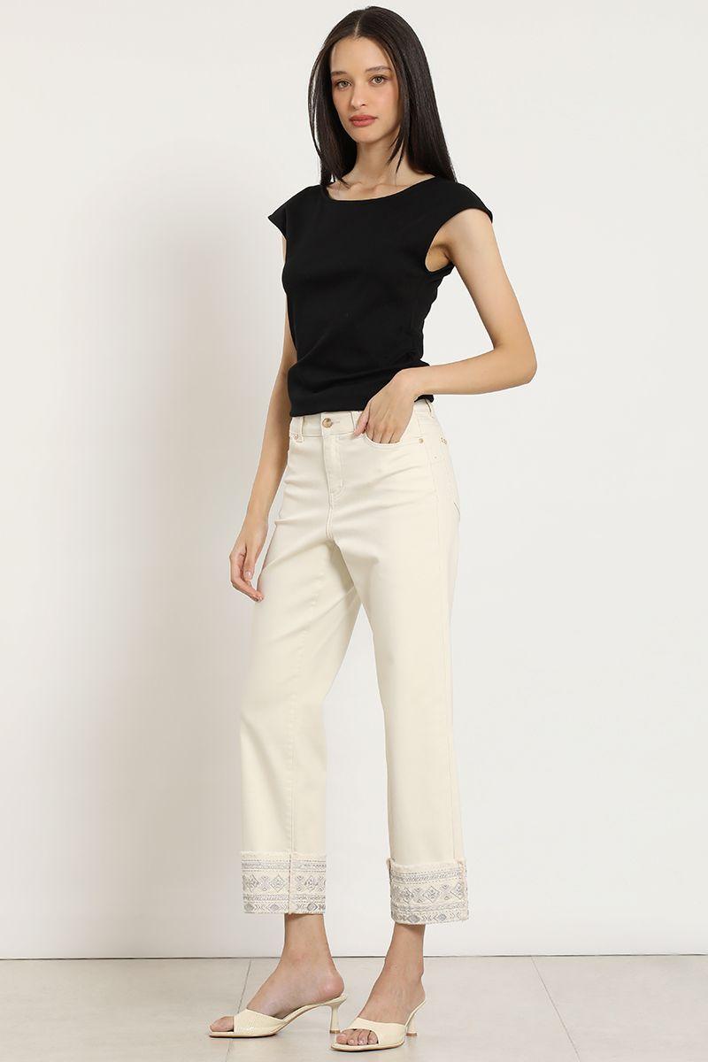 Jeans color slim, crudo Liola-2