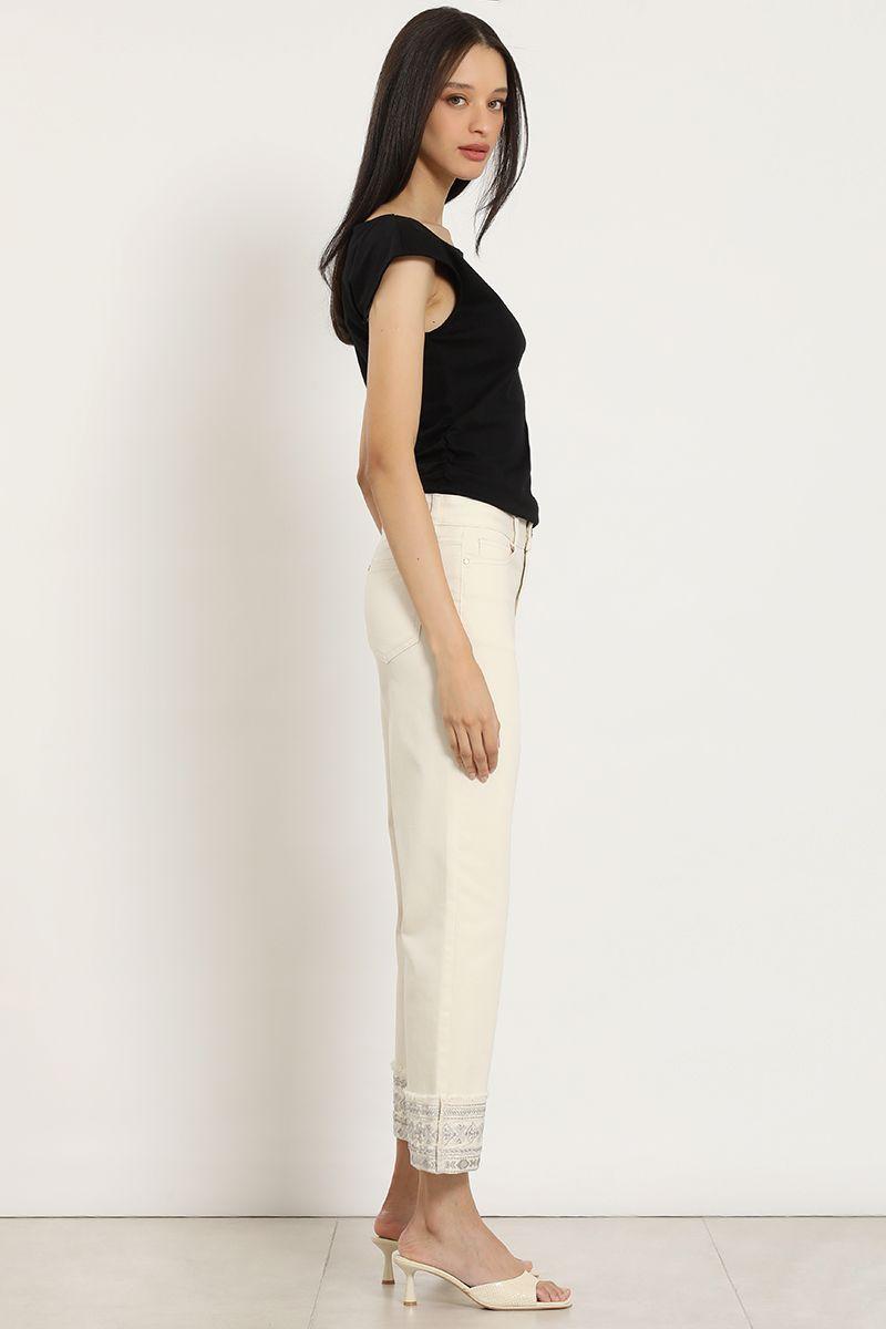 Jeans color slim, crudo Liola-6