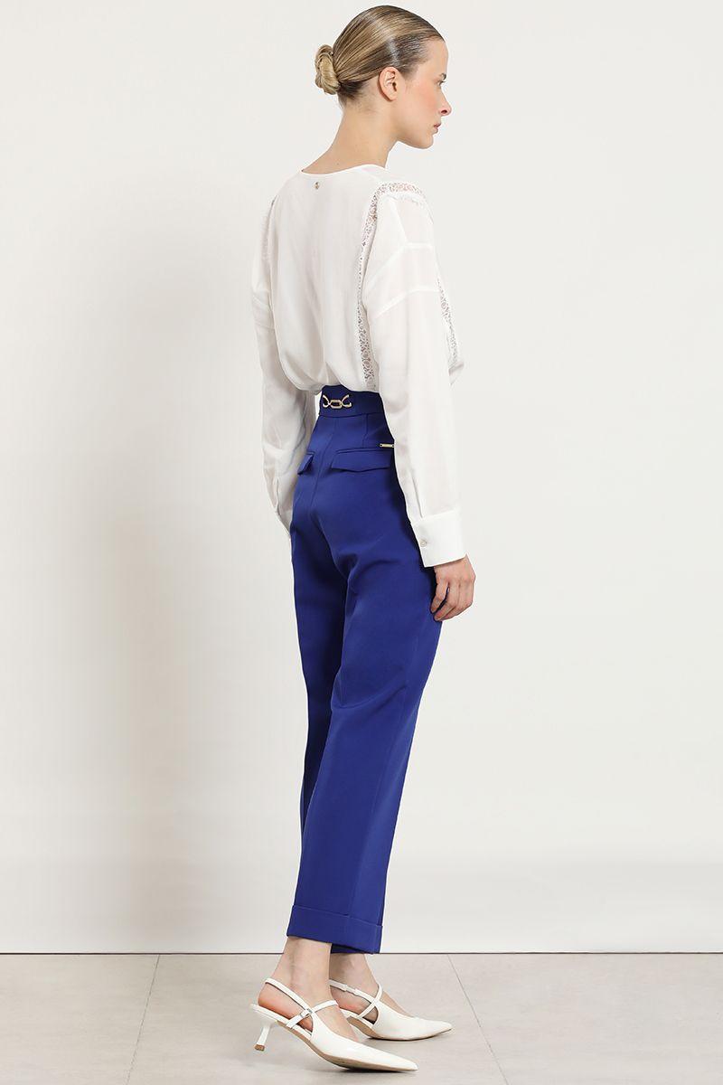 Pantalon sastre, herraje metalico, azulino Liola-4