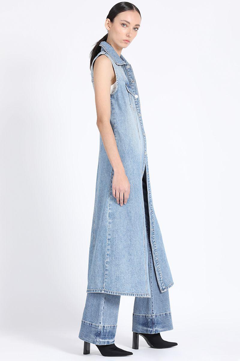 Chaqueta Midi Denim Azul Liola-5