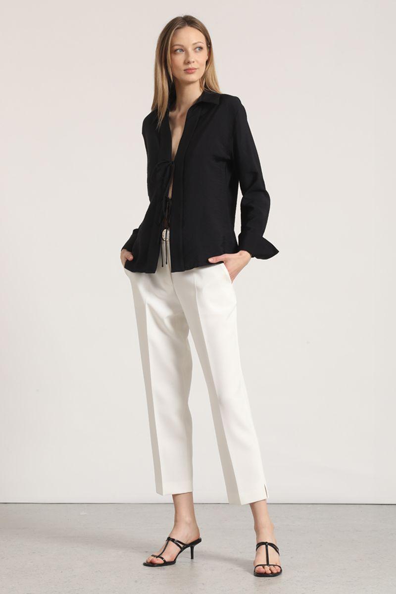 Blusa amarras Liola mujer negro-1