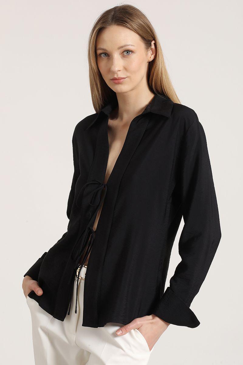 Blusa amarras Liola mujer negro-2