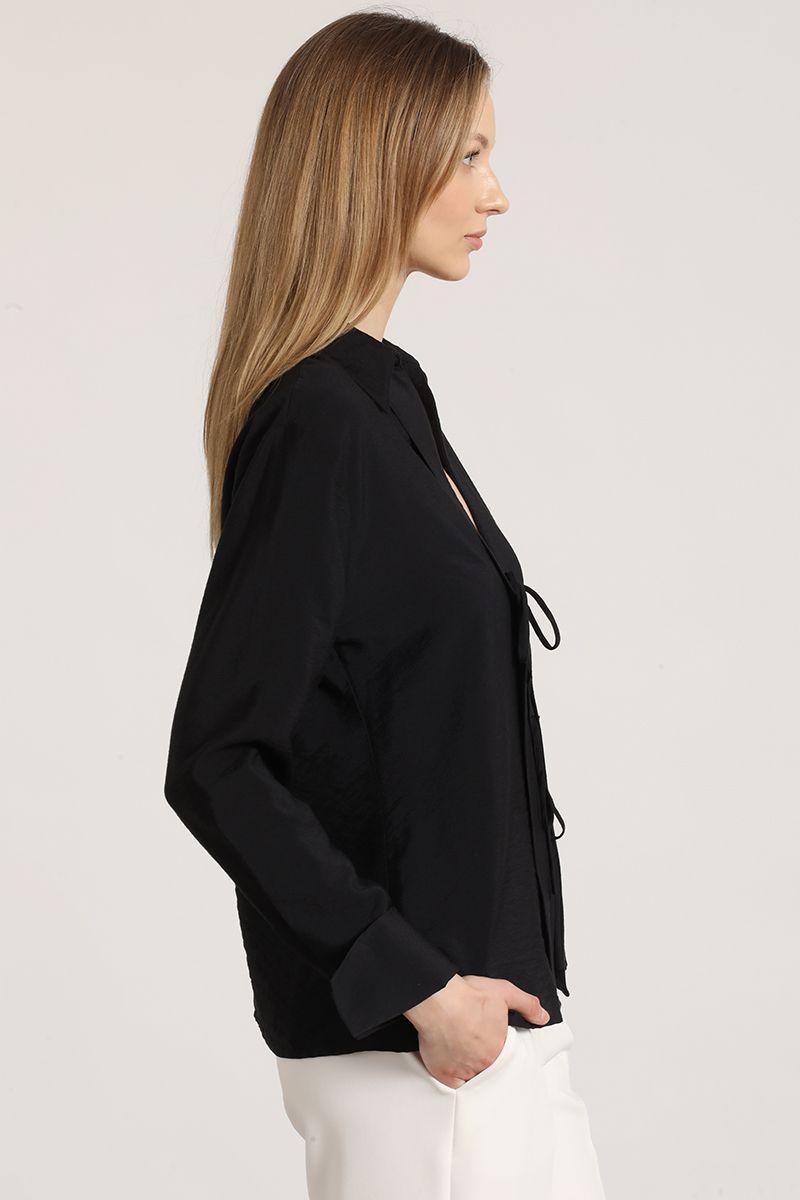 Blusa amarras Liola mujer negro-3
