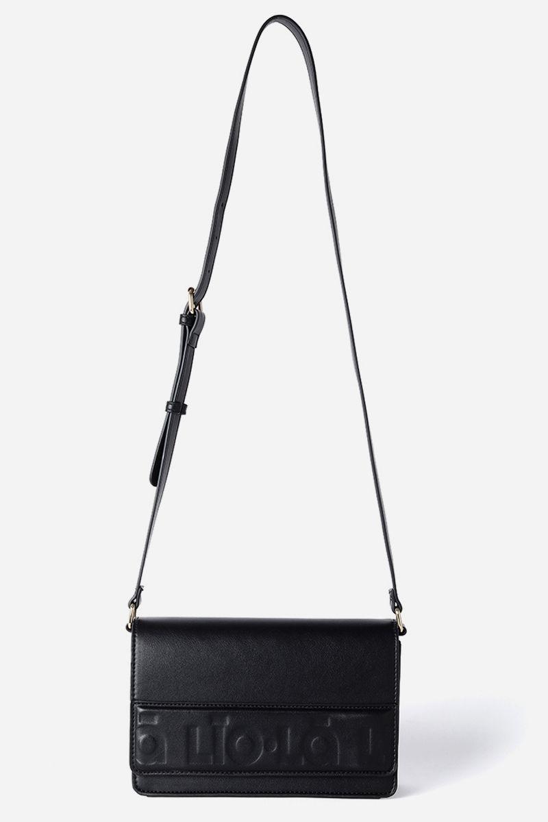 Cartera Logo Liola, Efecto Cuero, Negro Liola-4