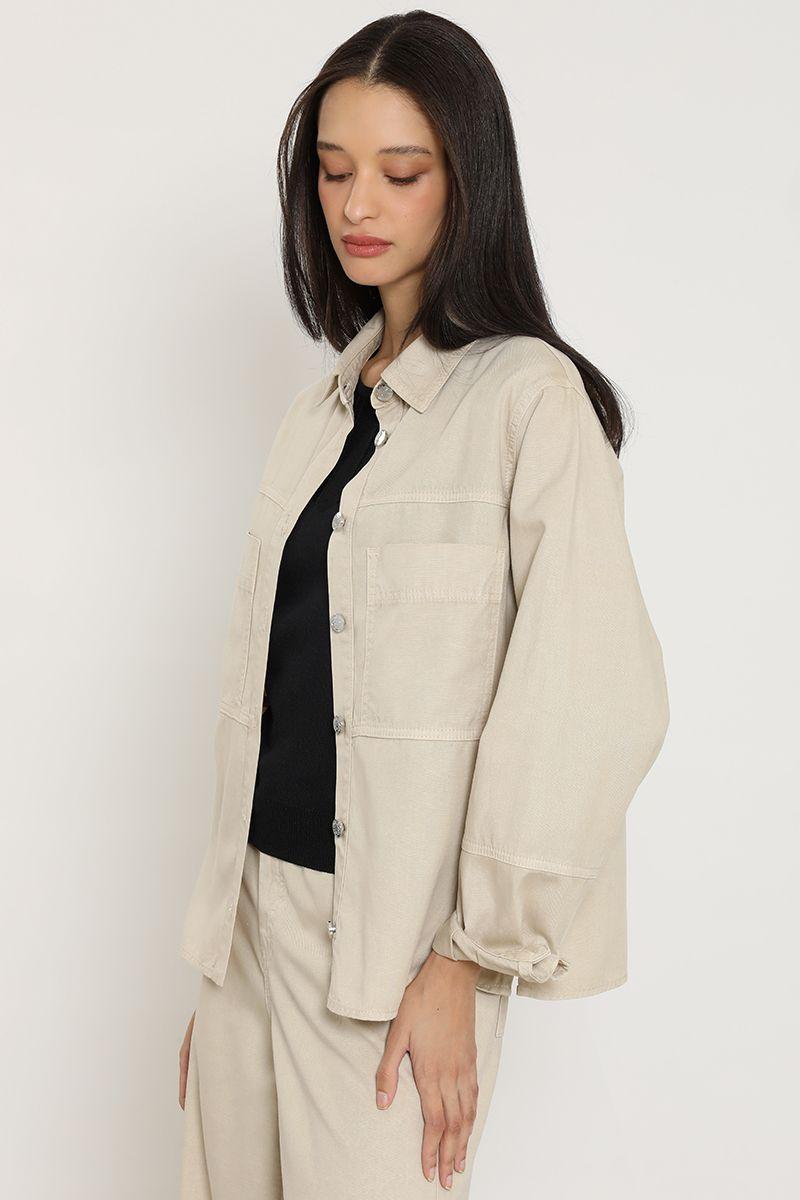 Chaqueta lyocell lino, crudo Liola-1