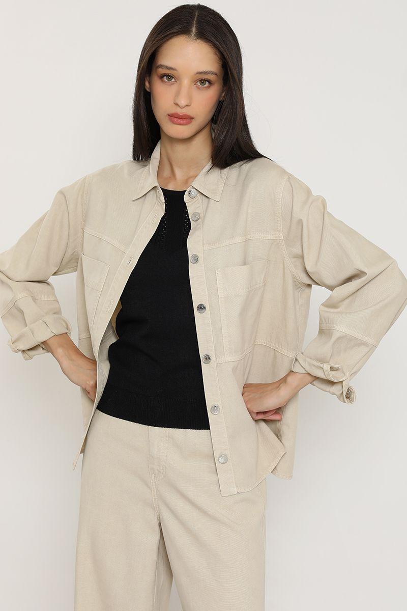 Chaqueta lyocell lino, crudo Liola-5