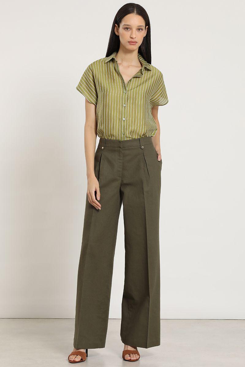 Blusa rayas fantasía, verde Liola-6