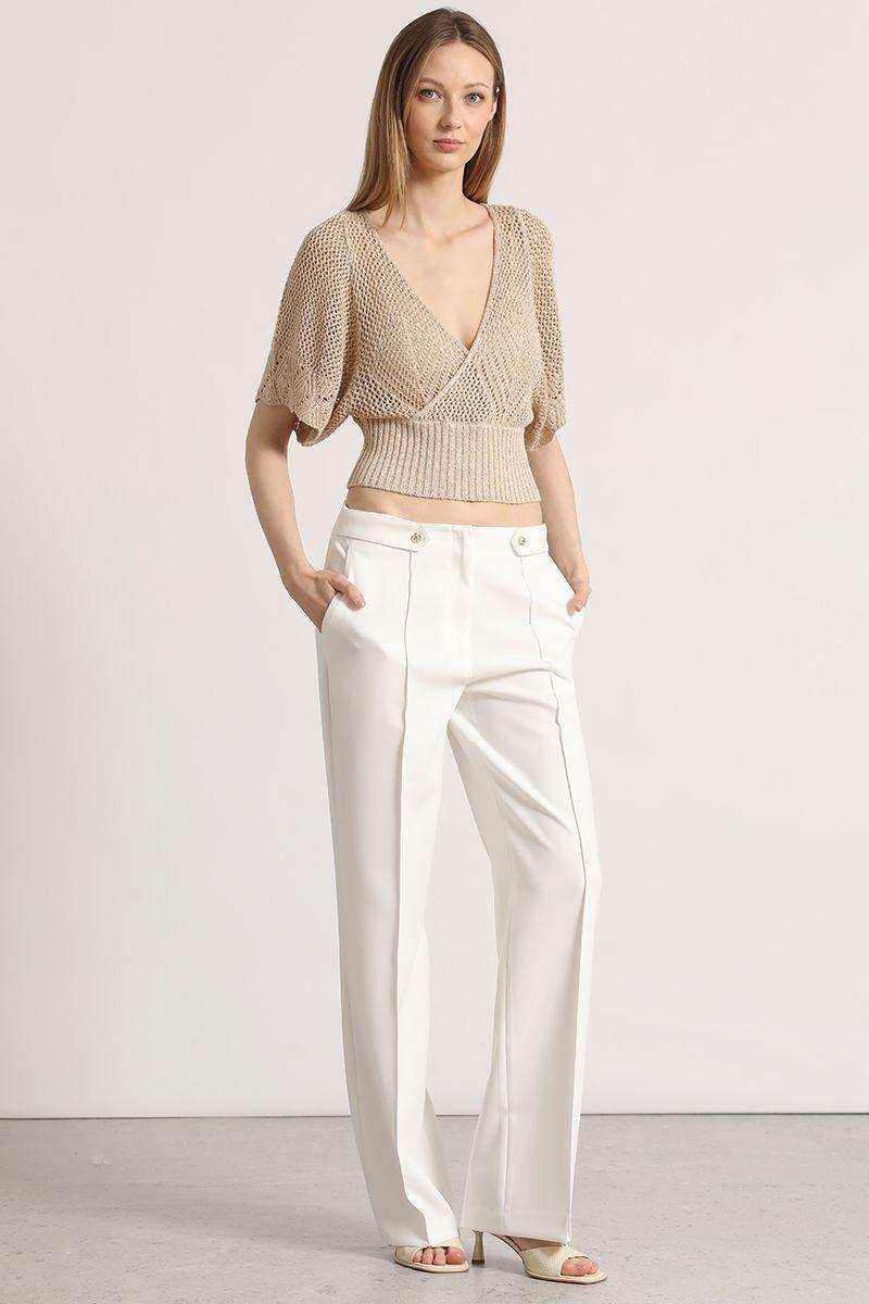 Tejido abierto liola mujer beige-4