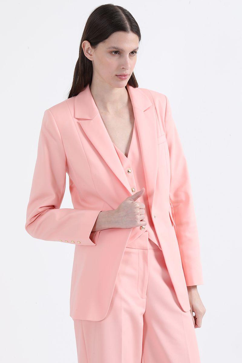 Blazer Entallado, Rosa Liola-4