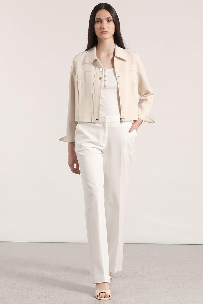 Chaqueta corta Liola mujer beige-1