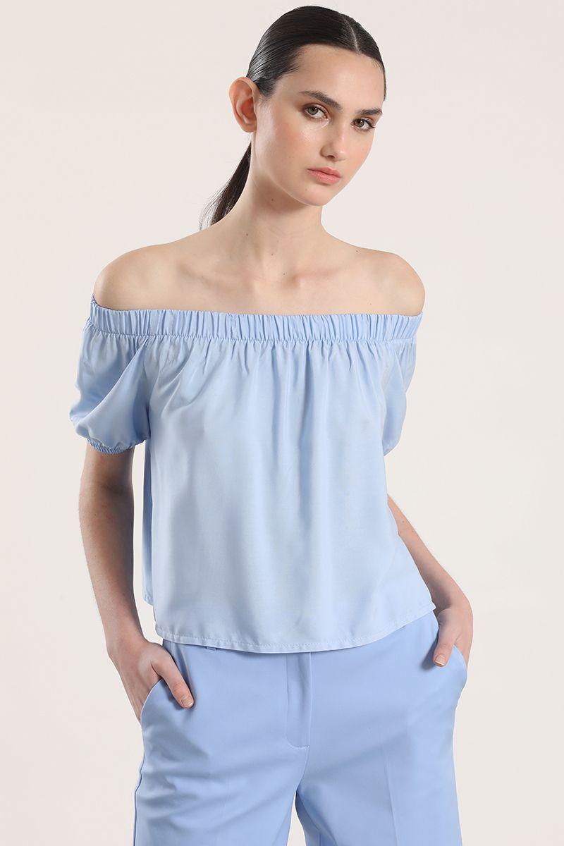 Blusa hombros liola mujer celeste-0