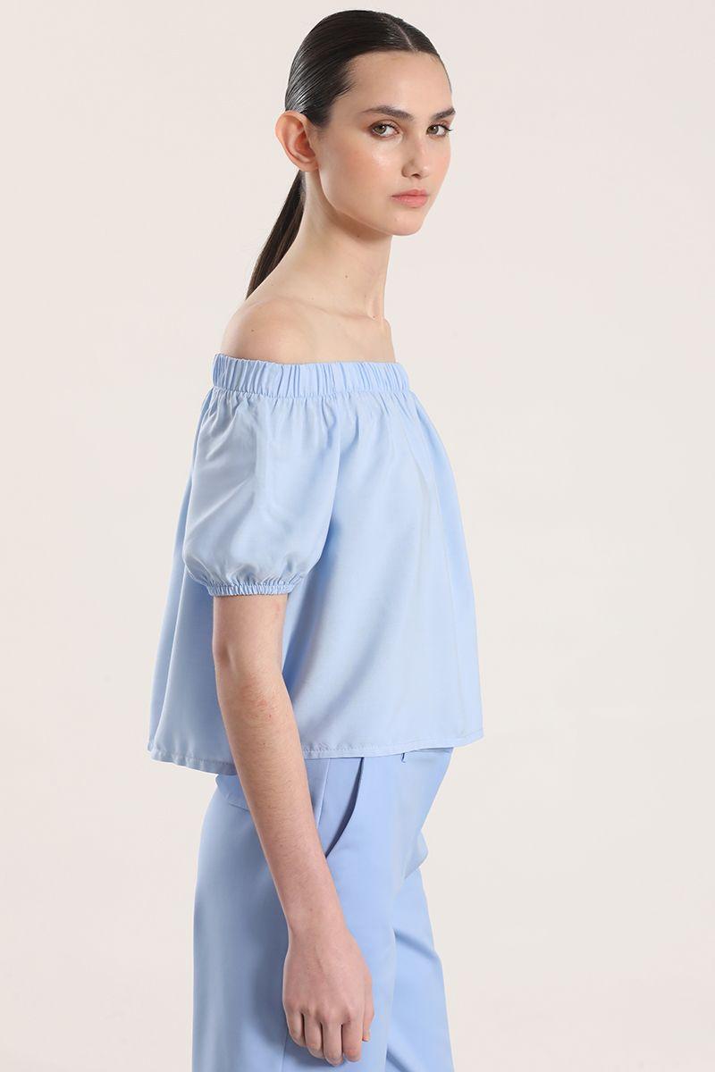 Blusa hombros liola mujer celeste-4