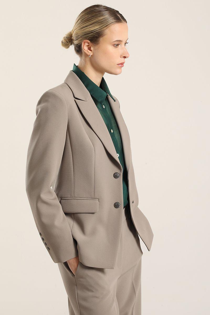 Blazer entallado, tapeta fantasia, Topo. Liola-2