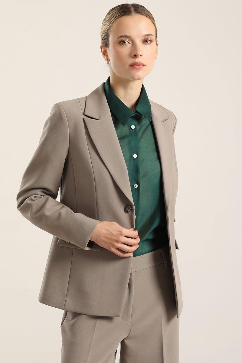 Blazer entallado, tapeta fantasia, Topo. Liola-3