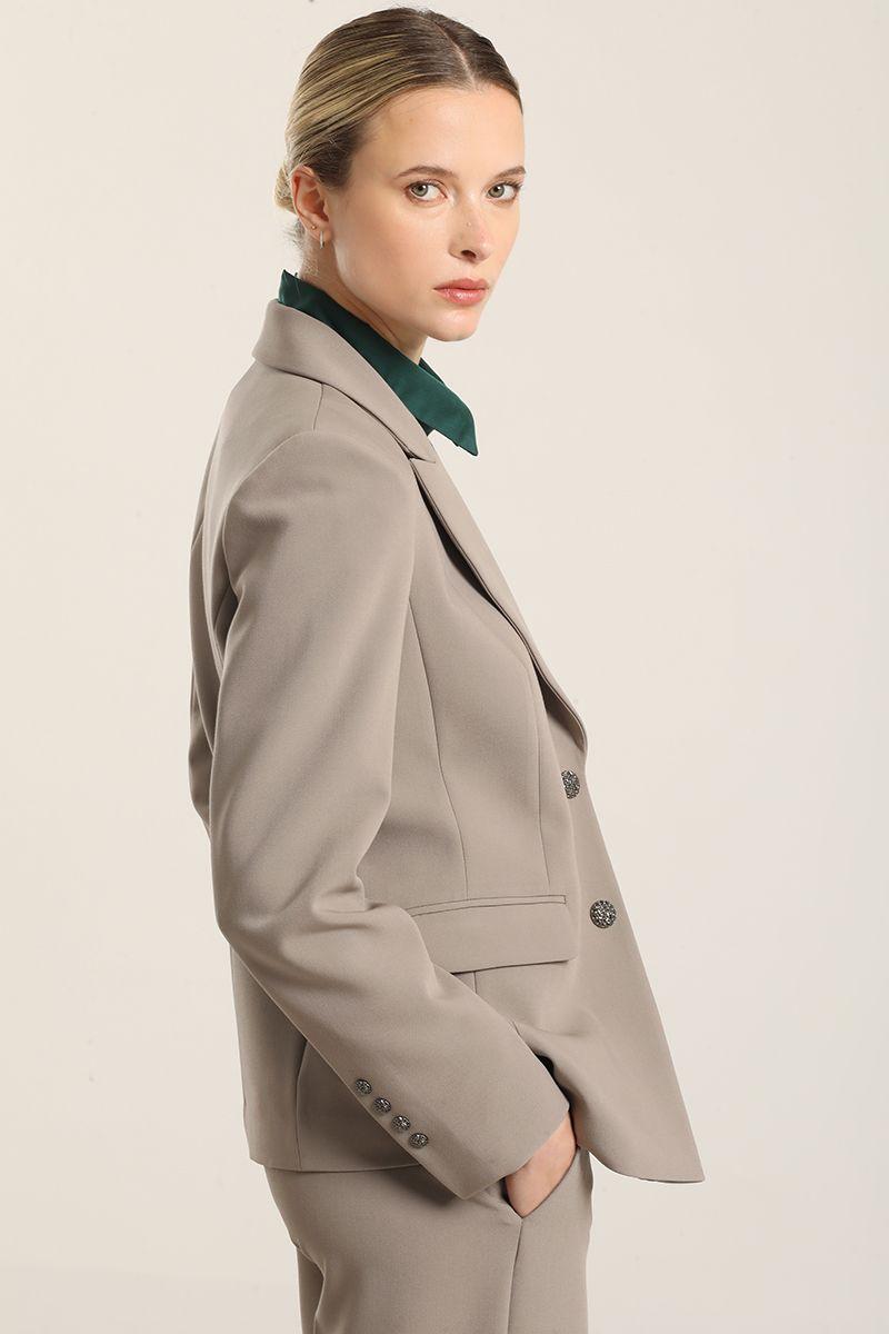 Blazer entallado, tapeta fantasia, Topo. Liola-5