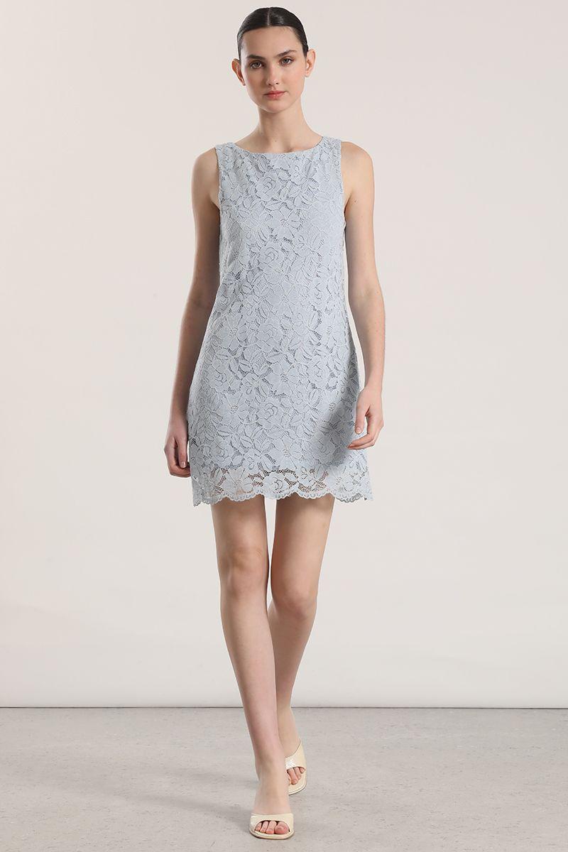 Vestido encaje Liola mujer celeste-1