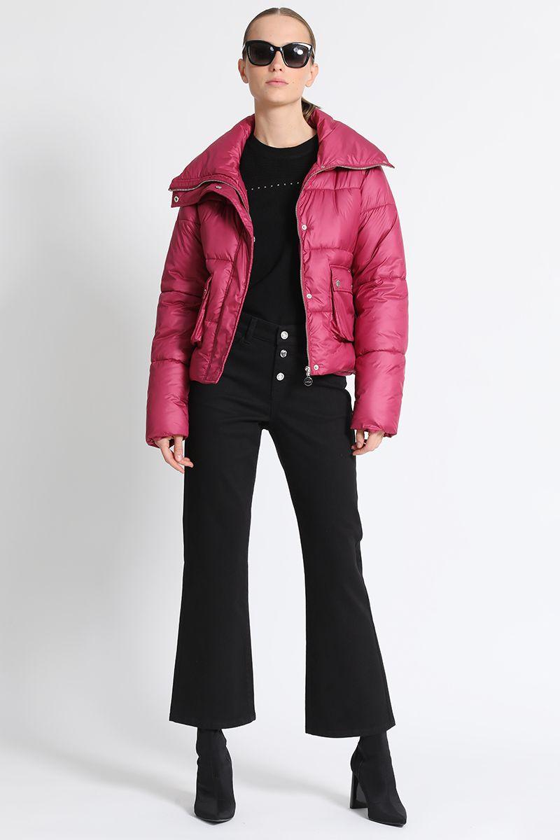 Parka Recta Corta Fucsia Liola-1