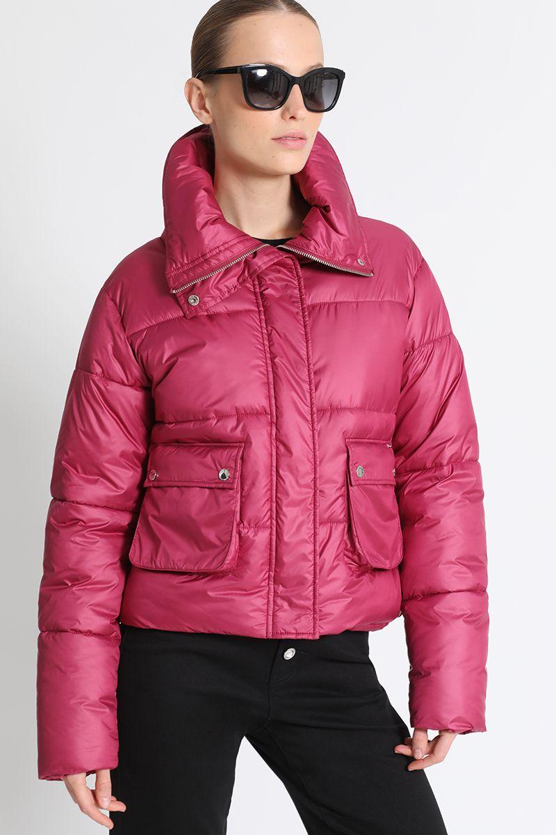 Parka Recta Corta Fucsia Liola-2