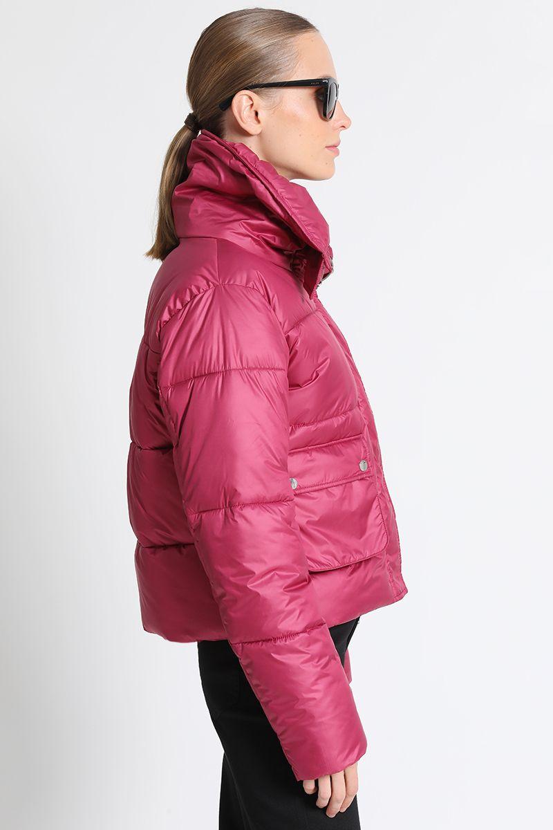 Parka Recta Corta Fucsia Liola-3