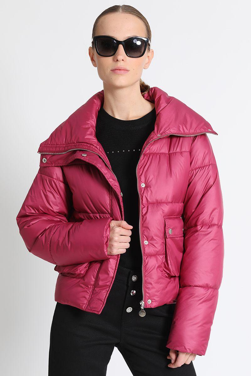 Parka Recta Corta Fucsia Liola-5