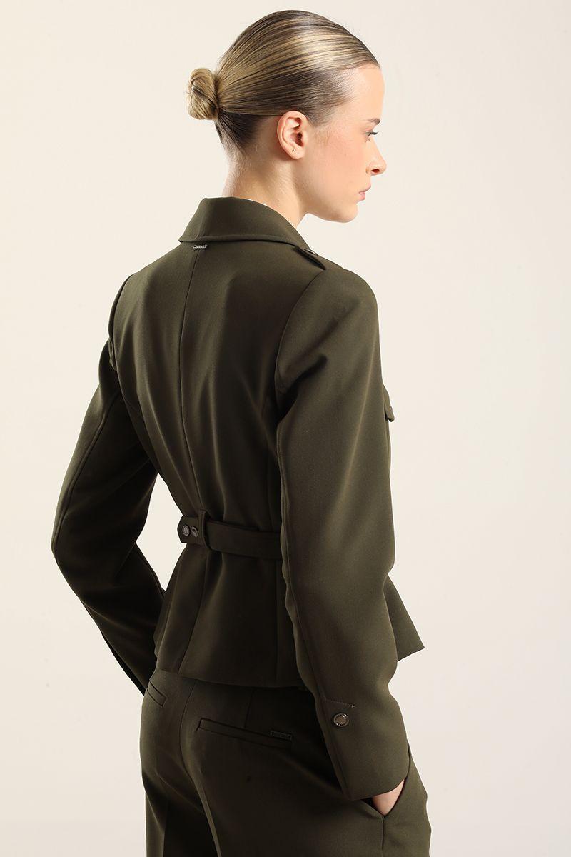 Chaqueta bolsillos cargo, militar Liola-3