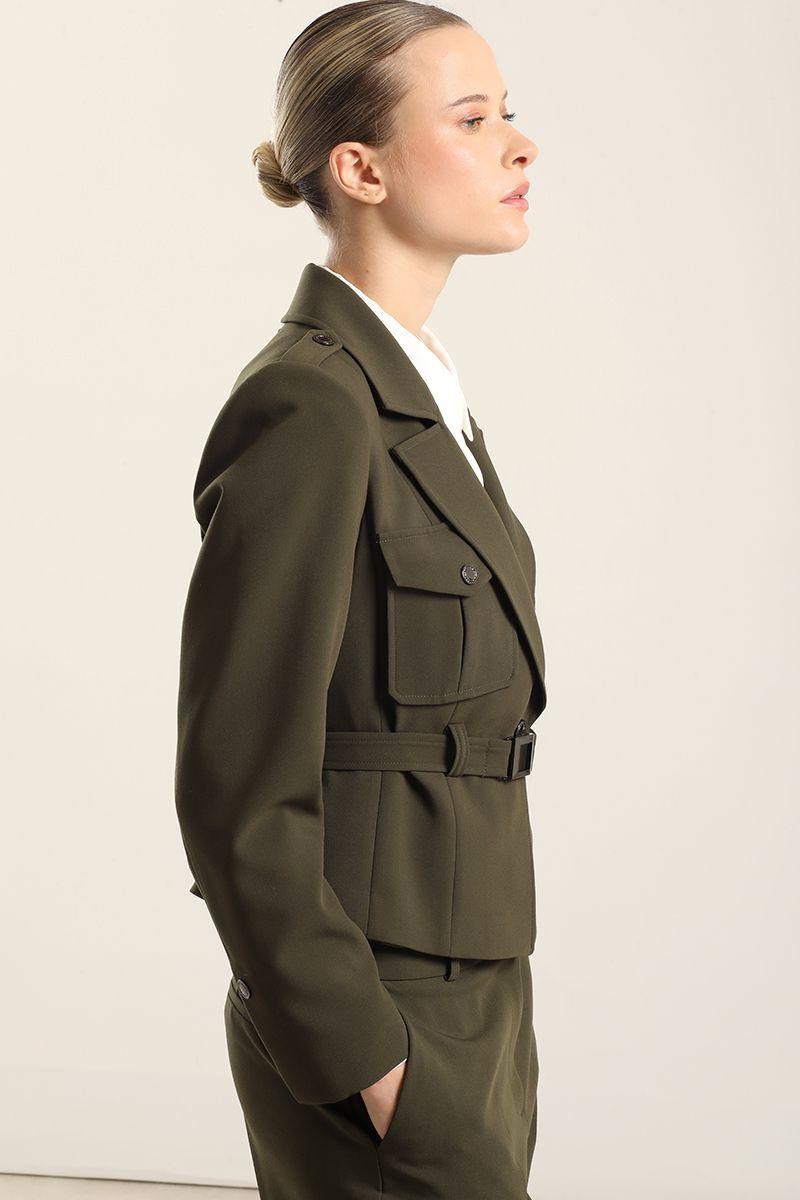 Chaqueta bolsillos cargo, militar Liola-5