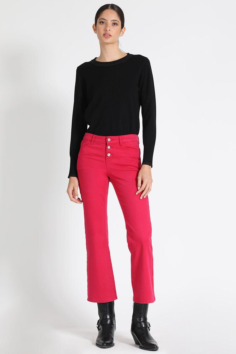 Jeans Tiro Medio Fucsia Liola-0