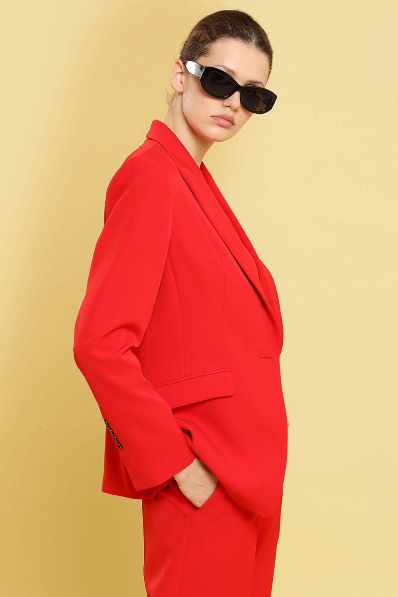 Blazer entallado basico, rojo Liola-2