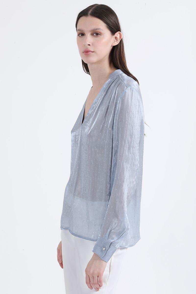 Blusa Fantasia Strass, Celeste Liola-2