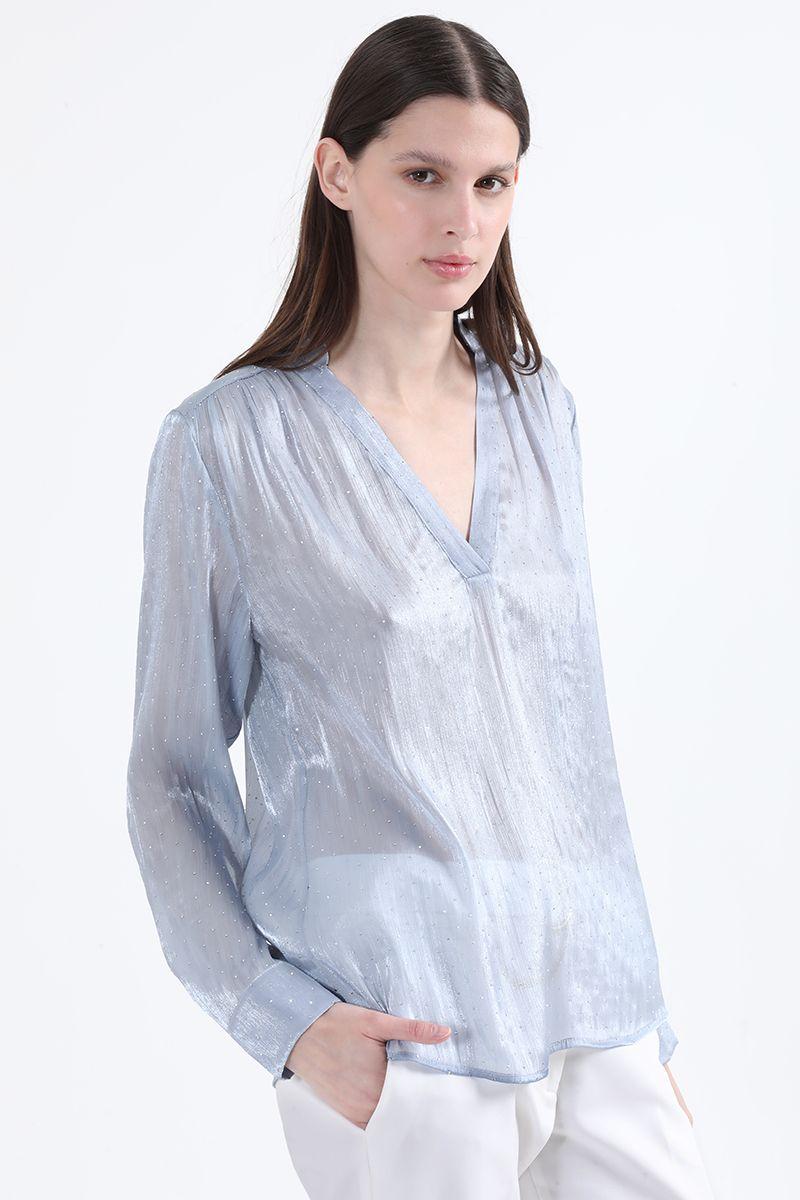 Blusa Fantasia Strass, Celeste Liola-4