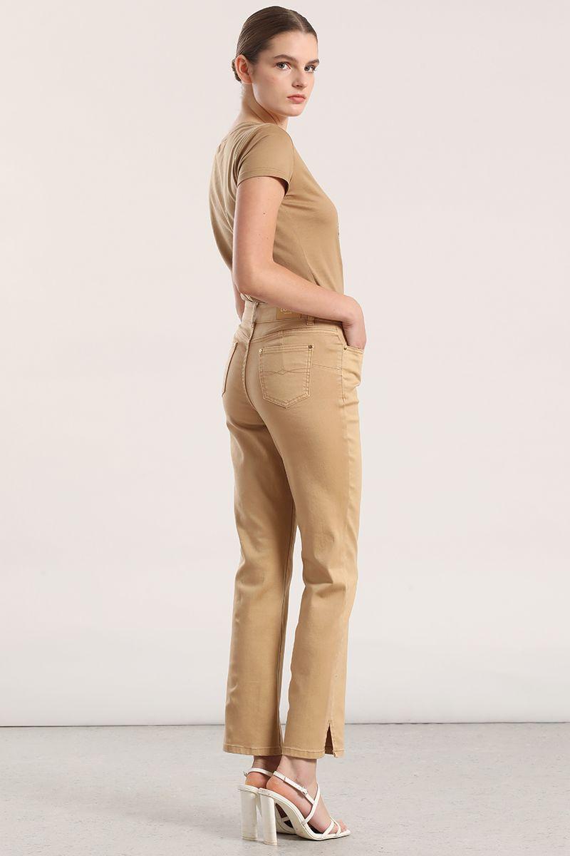 Jeans color, slim, push up mujer Liola beige-2