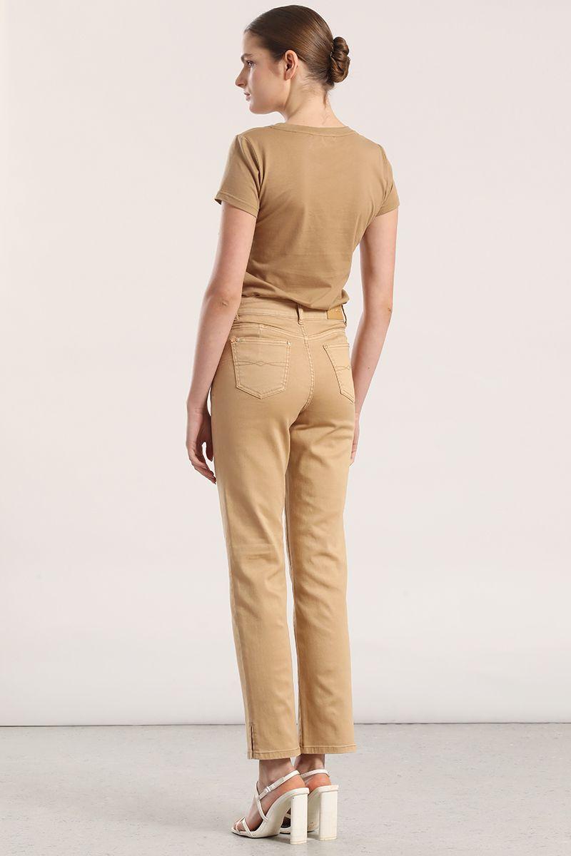 Jeans color, slim, push up mujer Liola beige-4